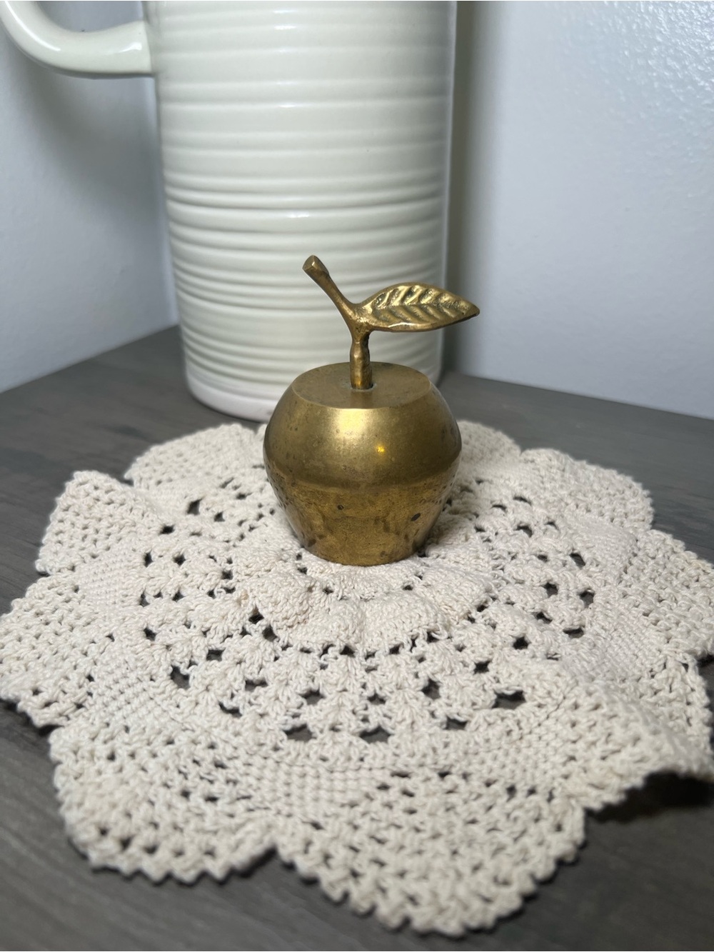 Vintage Brass Apple Bell